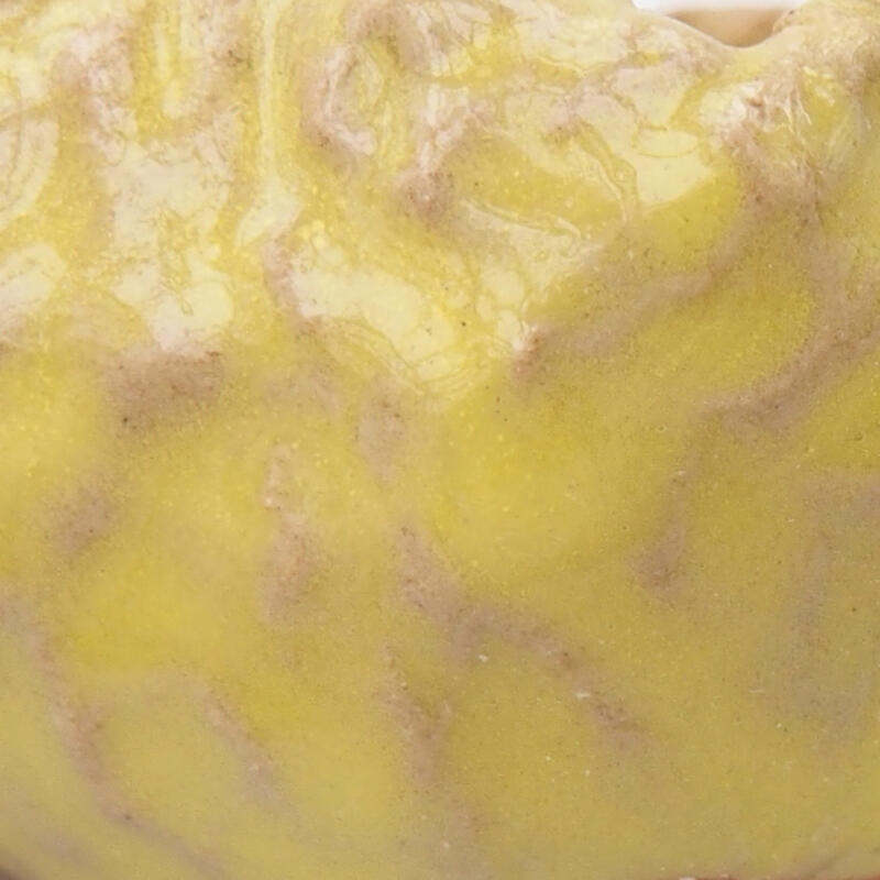 Schelp van keramiek 7 x 6 x 3,5 cm , geel