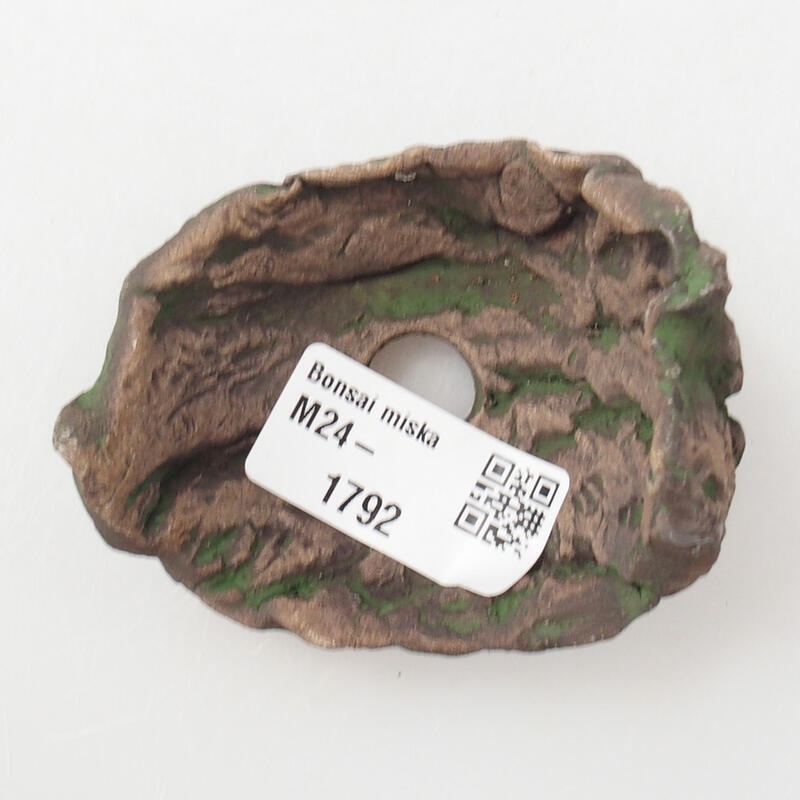 Keramische schelp 7 x 6 x 6 cm , kleur groen
