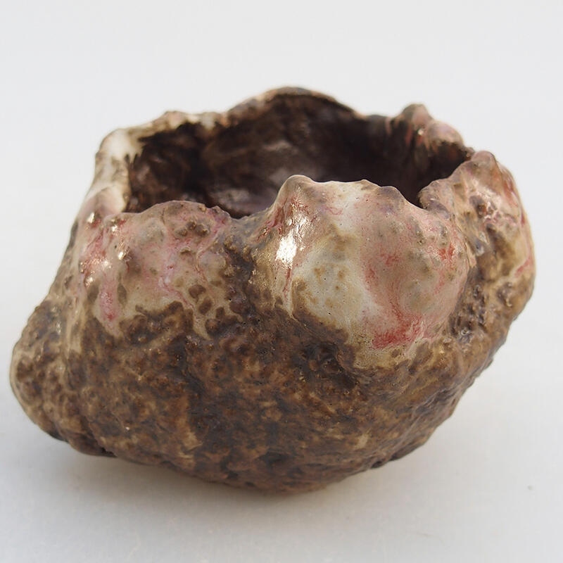 Schelp van keramiek 7 x 7 x 5,5 cm , kleur roze