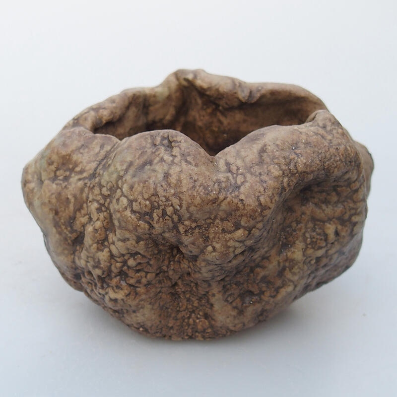 Keramische schaal 8,5 x 6,5 x 6 cm , kleur beige