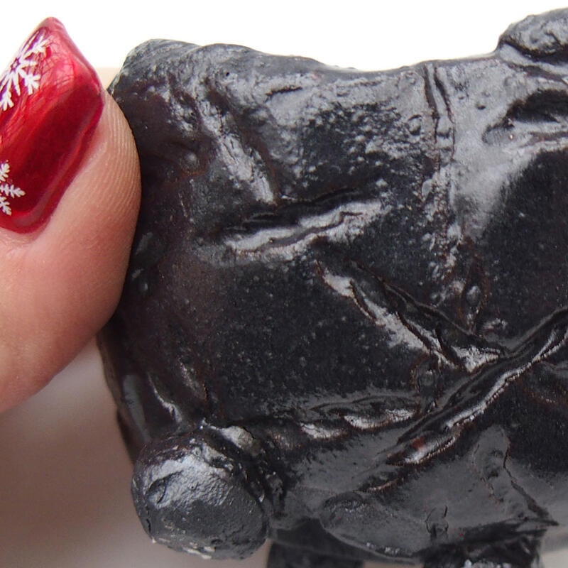 Keramische schaal 8,5 x 7,5 x 6 cm , kleur zwart