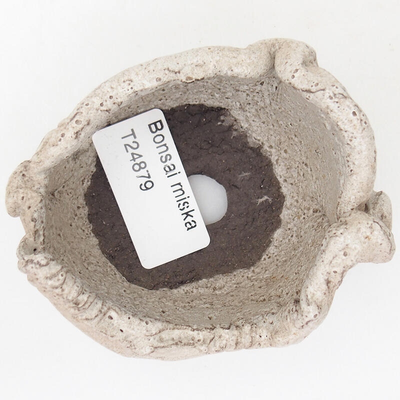 Keramische schaal 8,5 x 7 x 5 cm , grijze kleur