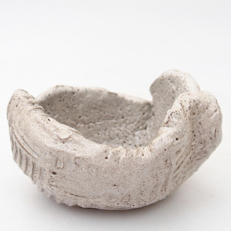 Keramische schaal 8,5 x 7 x 5 cm , grijze kleur