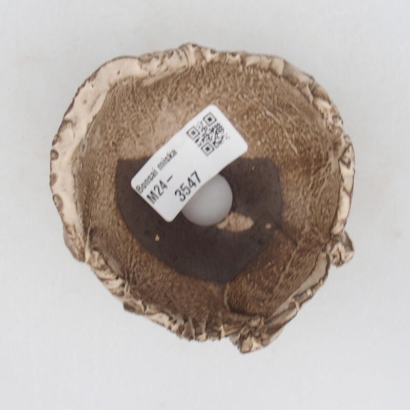 Keramische schaal 8,5 x 8,5 x 6 cm , kleur beige