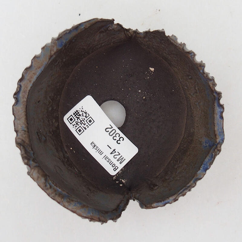 Keramische schaal 8,5 x 8,5 x 6 cm , kleur blauw