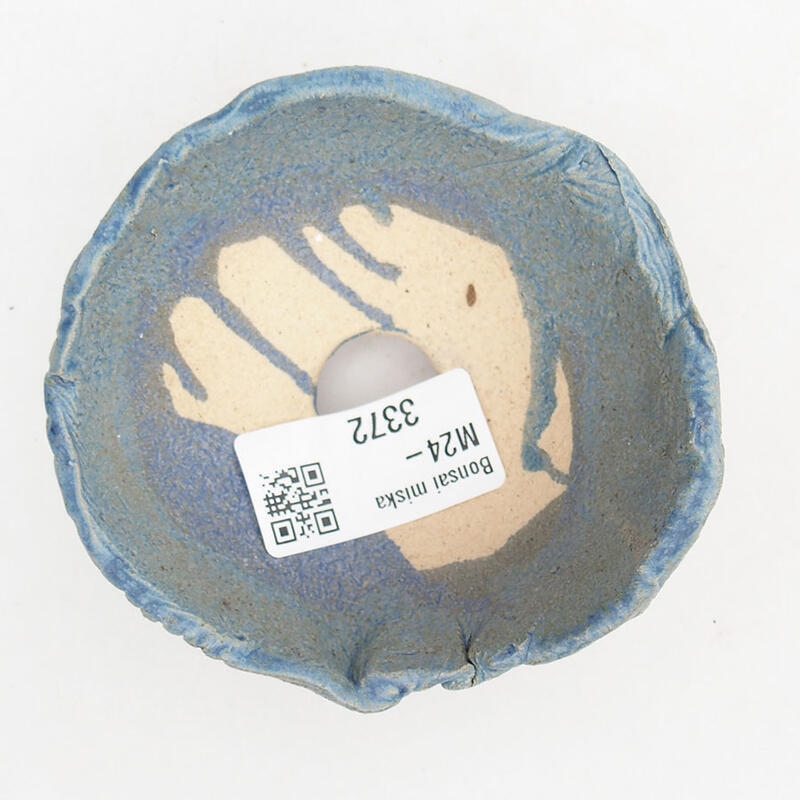 Schelp van keramiek 8,5 x 8 x 4,5 cm , kleur blauw