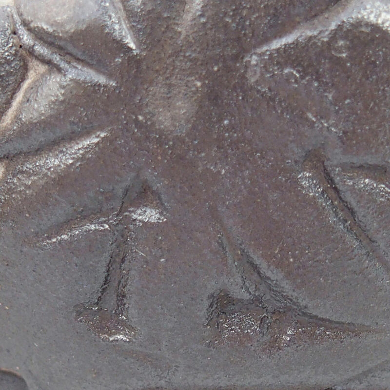 Keramisch Schelp 8,5 x 8 x 4 cm , kleur bruin