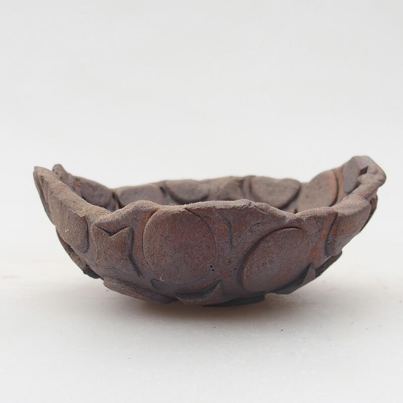 Keramisch Schelp 8,5 x 8 x 4 cm , kleur bruin