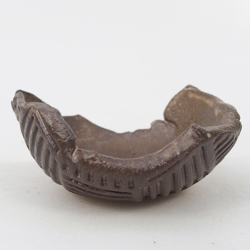 Keramisch Schelp 8,5 x 8 x 4 cm , kleur bruin