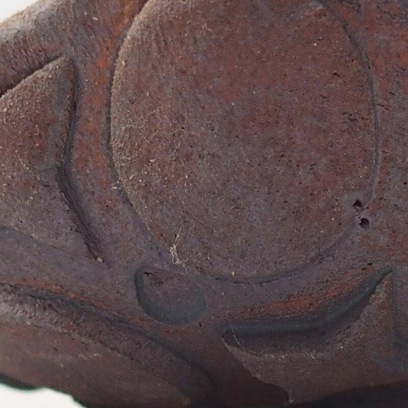 Keramisch Schelp 8,5 x 8 x 4 cm , kleur bruin