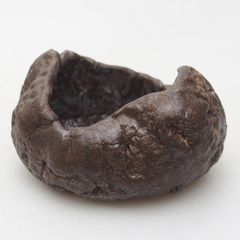 Keramisch Schelp 8 x 7,5 x 4,5 cm , kleur bruin