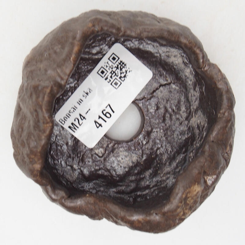 Keramisch Schelp 8 x 7,5 x 4,5 cm , kleur bruin