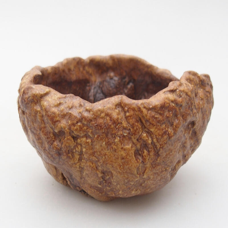 Keramisch Schelp 8 x 7,5 x 5,5 cm , kleur bruin