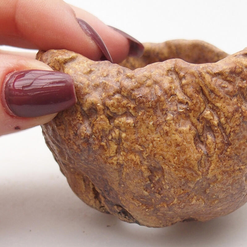 Keramisch Schelp 8 x 7,5 x 5,5 cm , kleur bruin