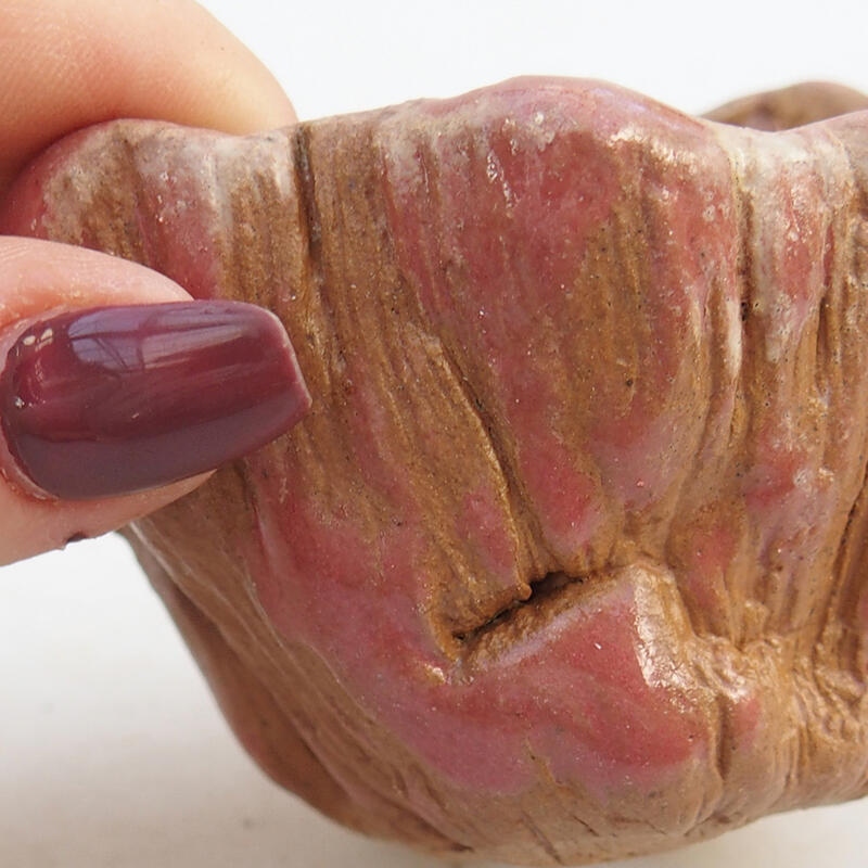 Schelp van keramiek 8 x 7,5 x 6 cm , kleur roze