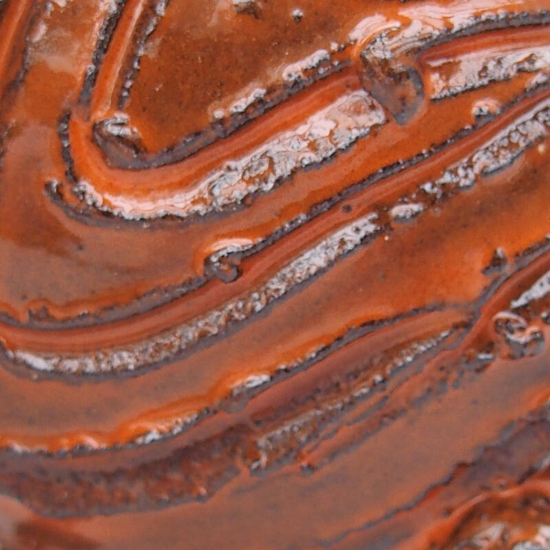 Schelp van keramiek 8 x 8 x 3,5 cm , kleur oranje