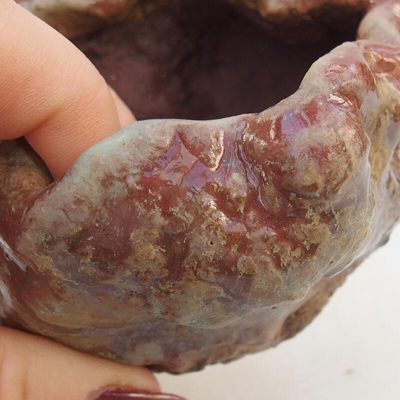 Schelp van keramiek 8 x 8 x 6 cm , kleur roze