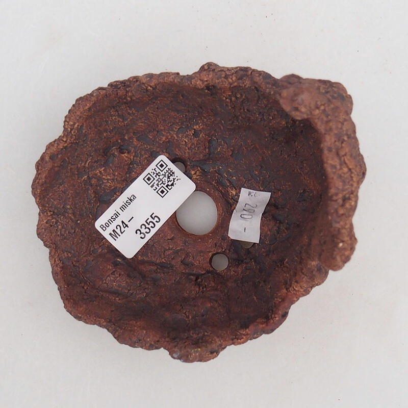 Keramisch Schelp 9,5 x 11 x 11 cm , kleur bruinachtig rood