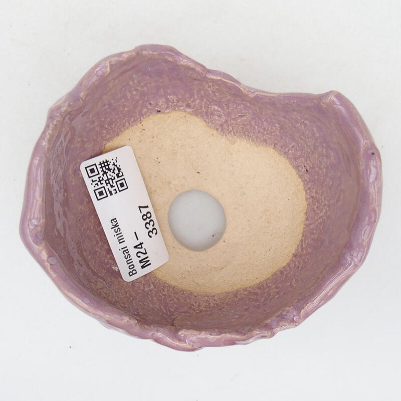 Keramische schelp 9,5 x 8 x 6 cm , kleur paars