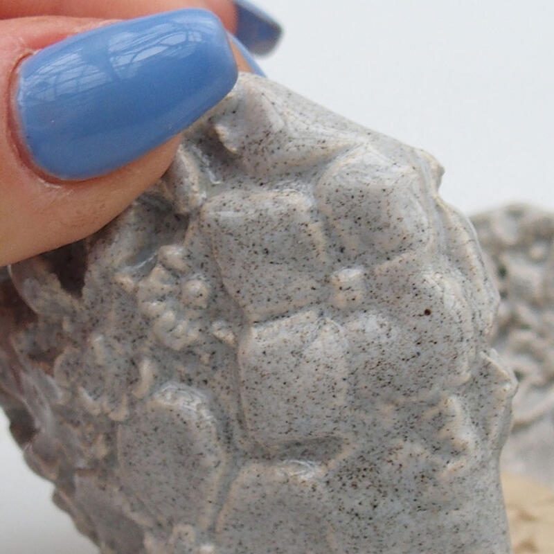 Keramische schaal 9,5 x 8 x 7 cm , grijze kleur