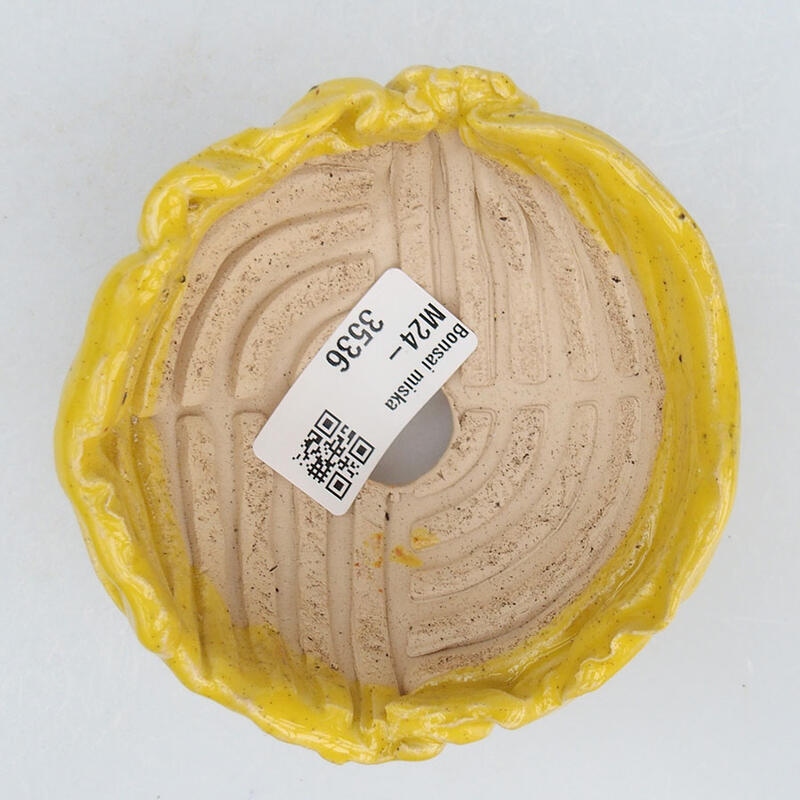 Keramisch Schelp 9,5 x 9 x 6 cm , kleur geel