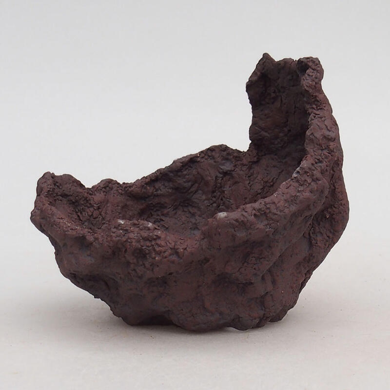 Keramisch Schelp 9 x 11 x 9 cm , kleur bruinachtig rood