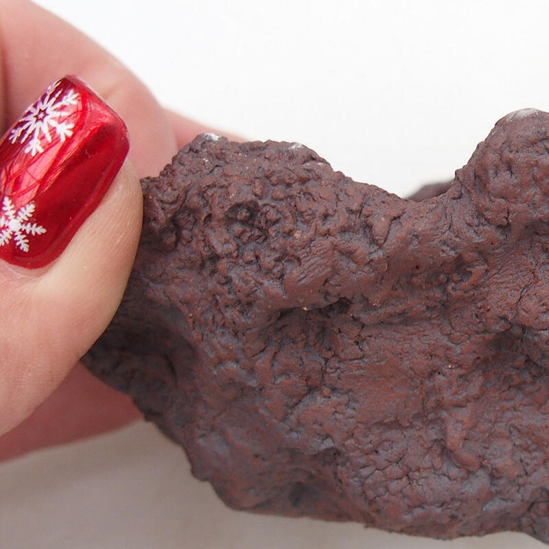 Keramisch Schelp 9 x 11 x 9 cm , kleur bruinachtig rood