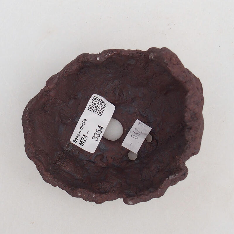 Keramisch Schelp 9 x 11 x 9 cm , kleur bruinachtig rood