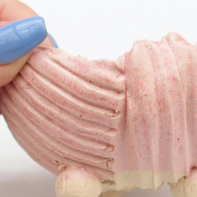 Keramisch Schelp 9 x 8,5 x 5,5 cm , kleur roze