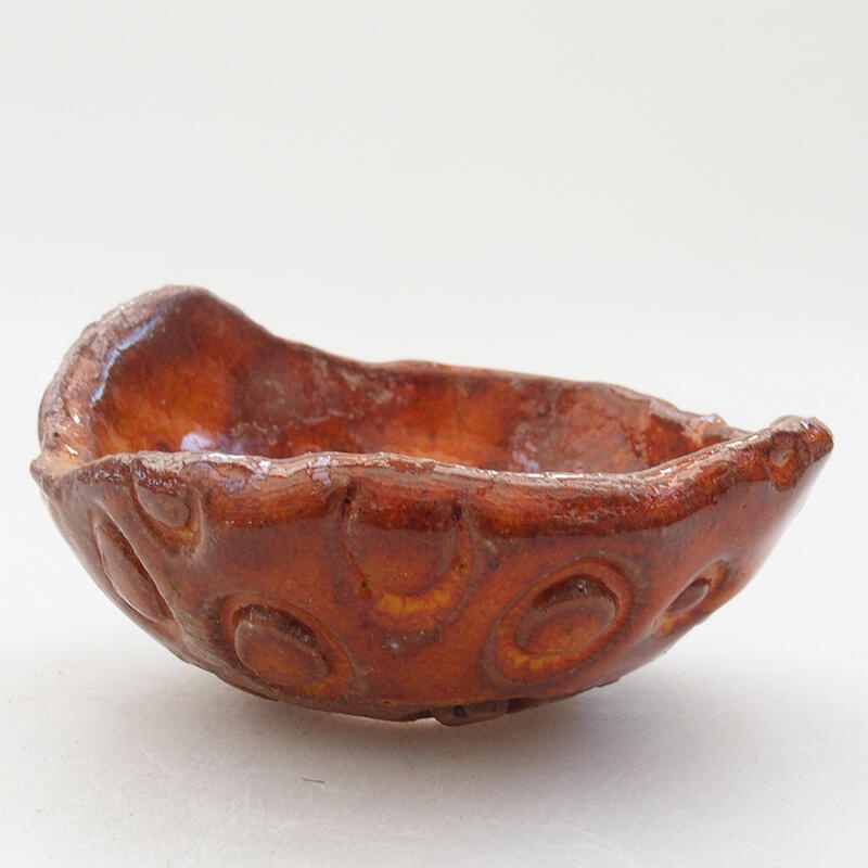 Keramische schaal 9 x 8,5 x 5 cm , kleur oranje