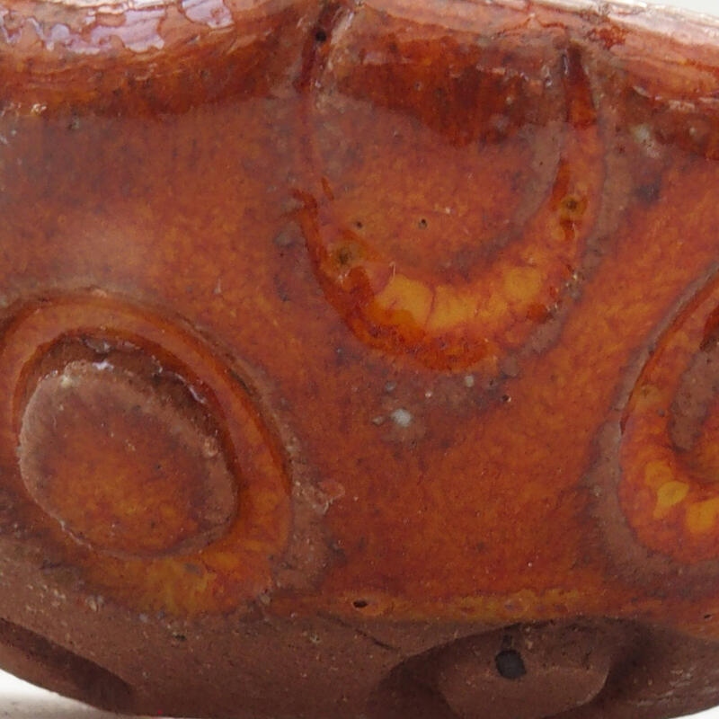 Keramische schaal 9 x 8,5 x 5 cm , kleur oranje