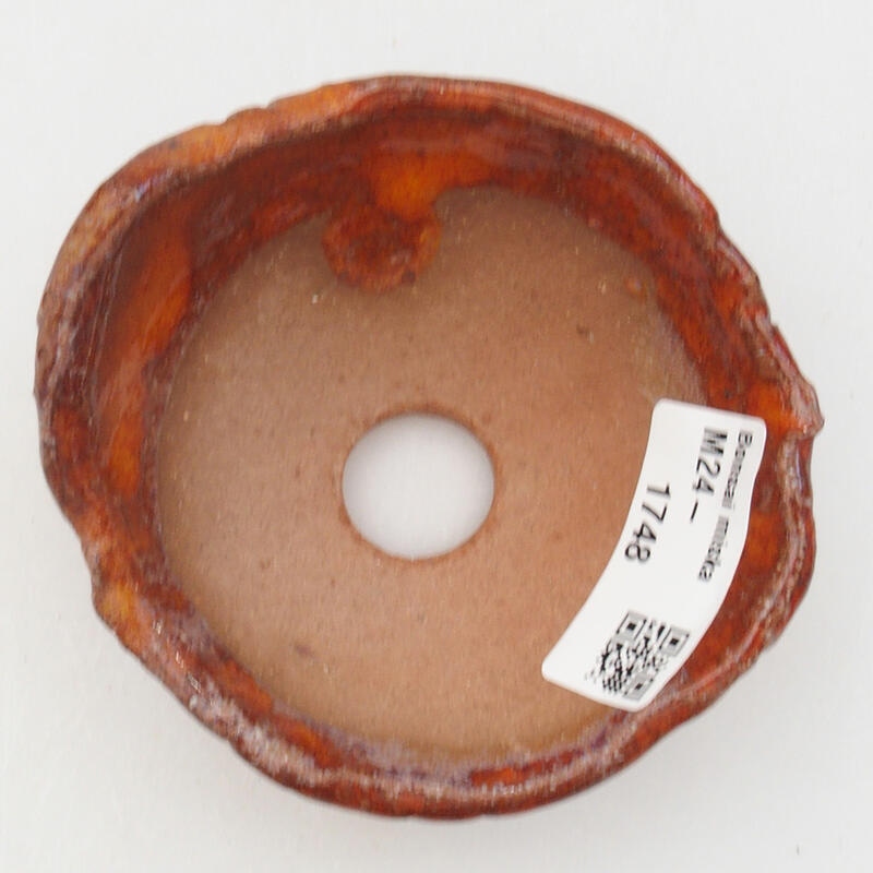 Keramische schaal 9 x 8,5 x 5 cm , kleur oranje