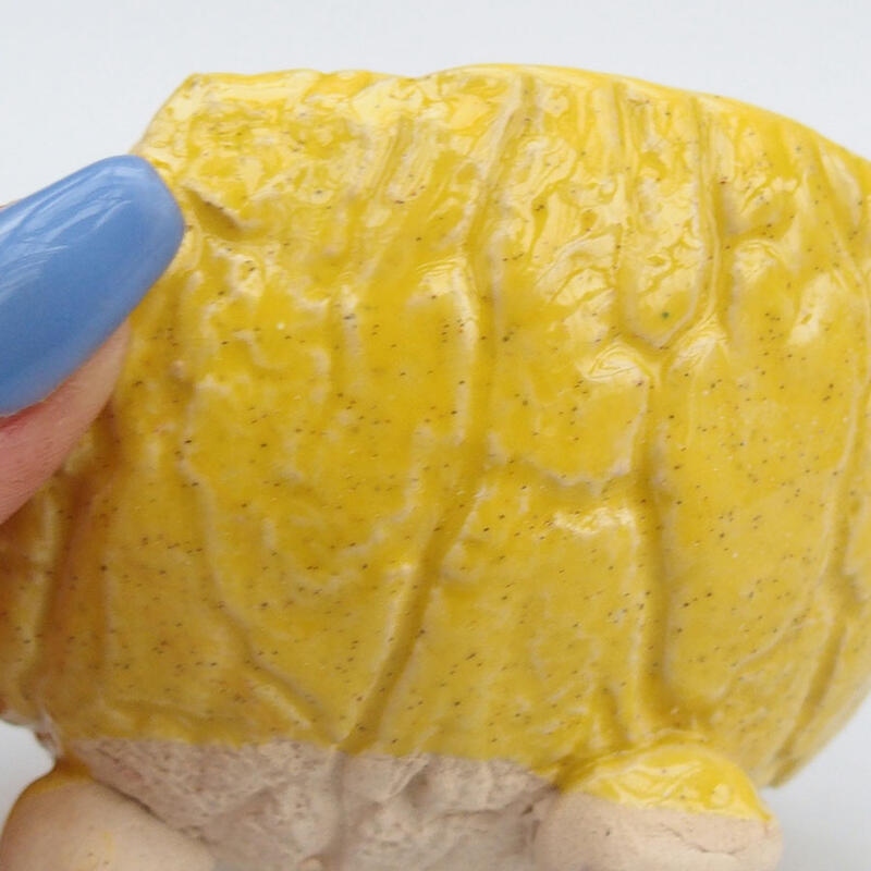 Keramische schaal 9 x 8,5 x 7 cm , geel