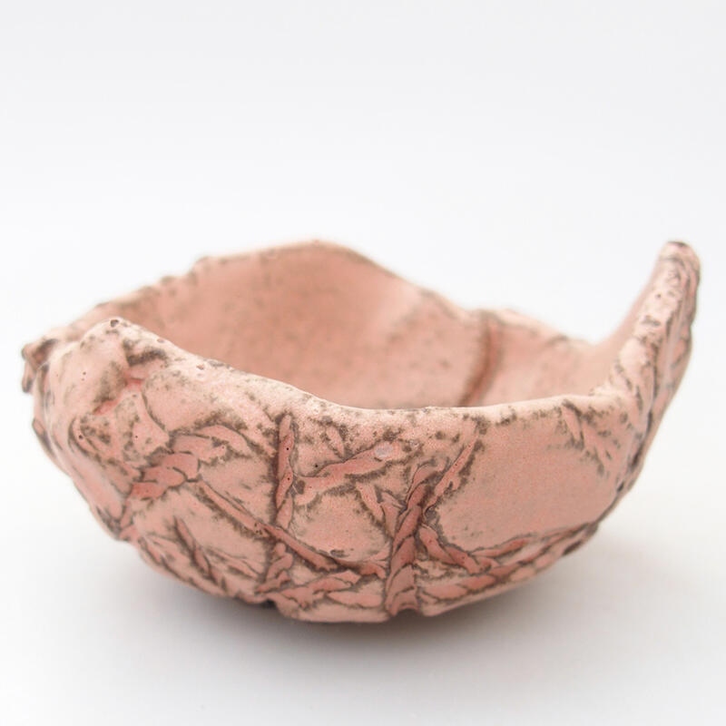 Keramische schelp 9 x 8 x 5 cm , kleur roze