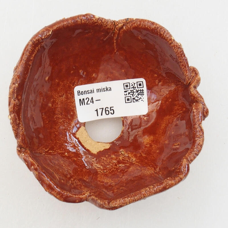 Keramisch Schelp 9 x 9 x 5,5 cm , kleur bruin