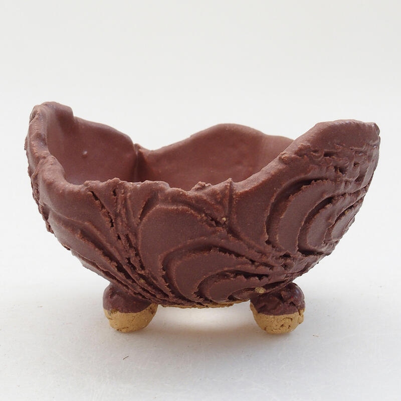 Keramisch Schelp 9 x 9 x 5,5 cm , kleur bruin