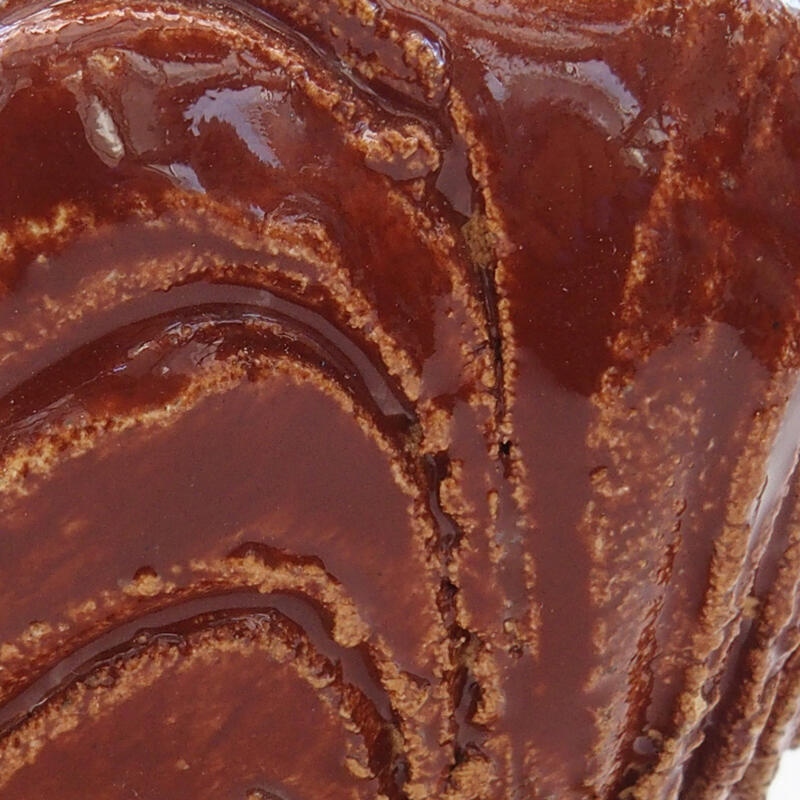 Keramisch Schelp 9 x 9 x 5,5 cm , kleur bruin