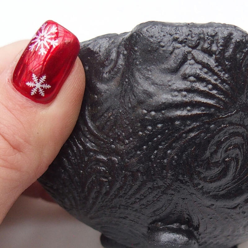 Keramische schaal 9 x 9 x 7 cm , kleur zwart