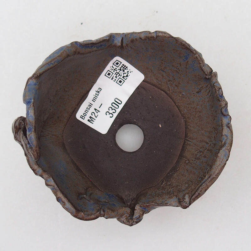 Keramisch Schelp 9 x 9 x 7 cm , kleur blauw