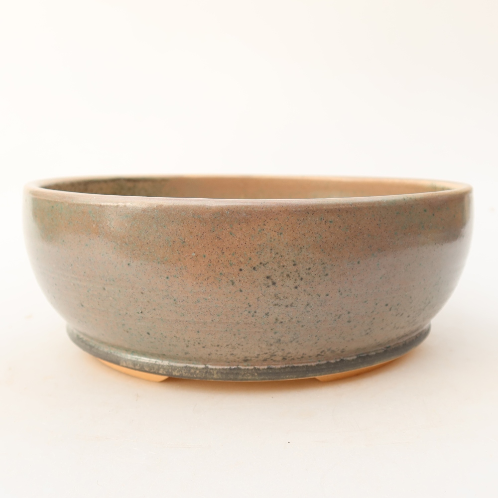 Keramische bonsaipot 18 x 18 x 6,5 cm, kleur: beige