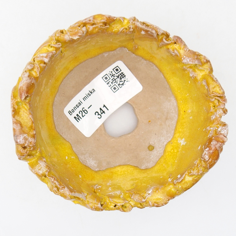 Keramische schaal 9 x 8,5 x 5,5 cm , gele kleur