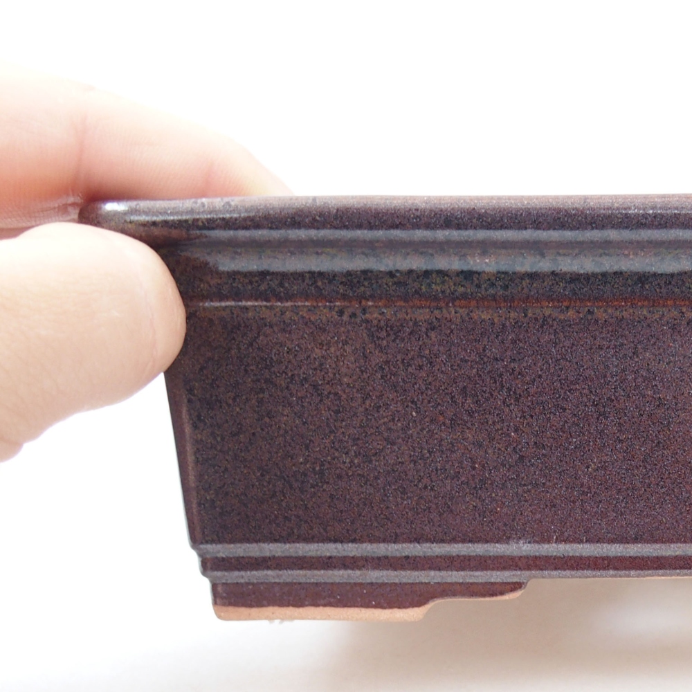 Bonsaischaal van keramiek 22 x 17 x 5 cm, groen