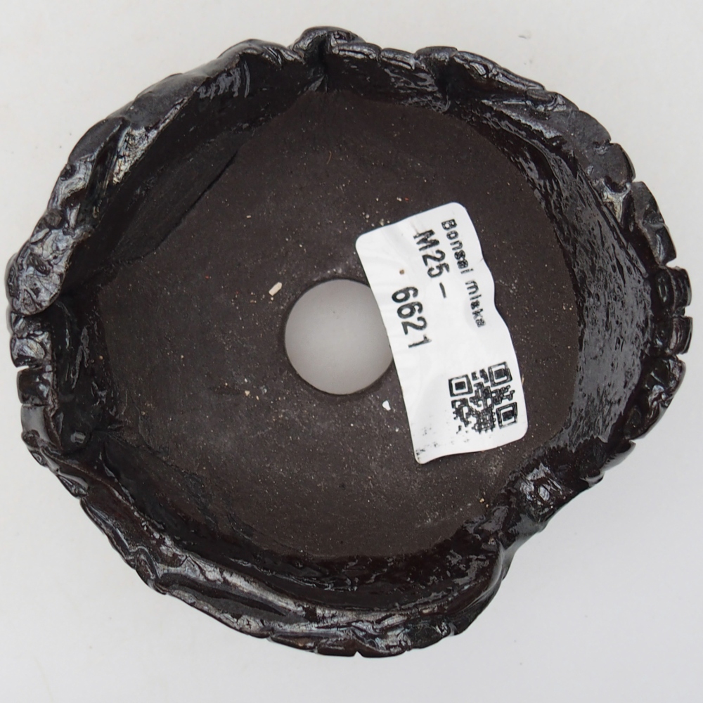 Keramische schaal 9 x 9 x 6 cm , kleur zwart