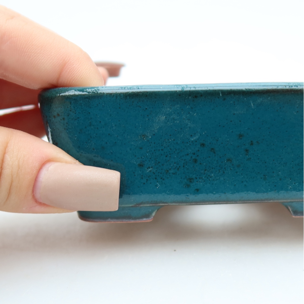 Keramische bonsaipot 10 x 8 x 3,5 cm, kleur groen