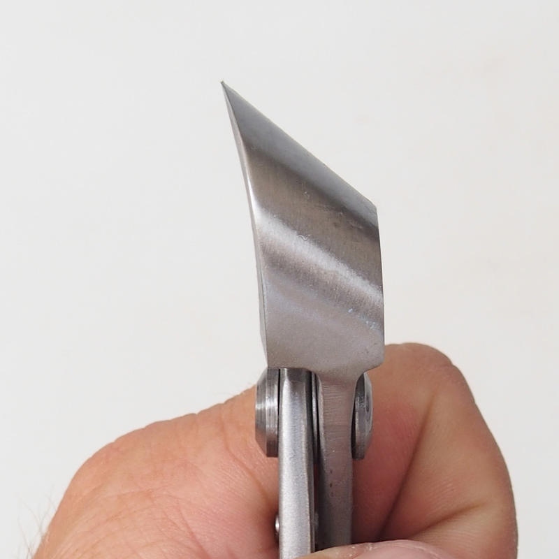 Schuine holle tang 180 mm - roestvrij staal