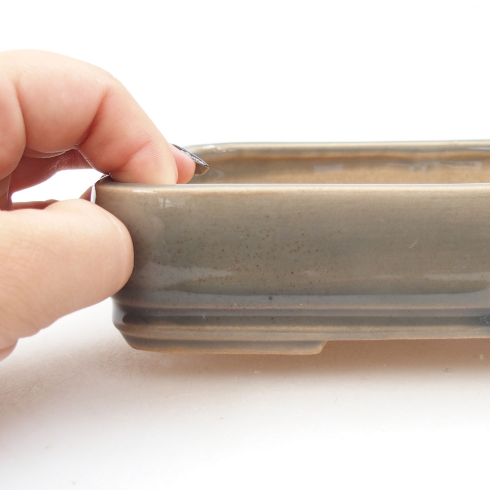 Bonsaischaal van keramiek 22 x 17 x 5 cm, groen