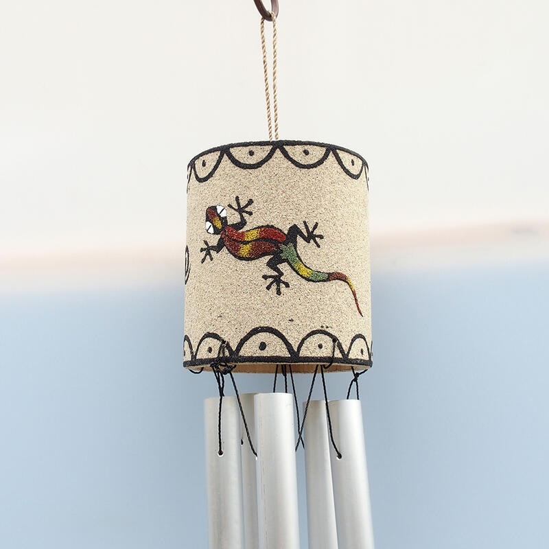 Metalen klokkenspel cilinder hagedis 110 cm