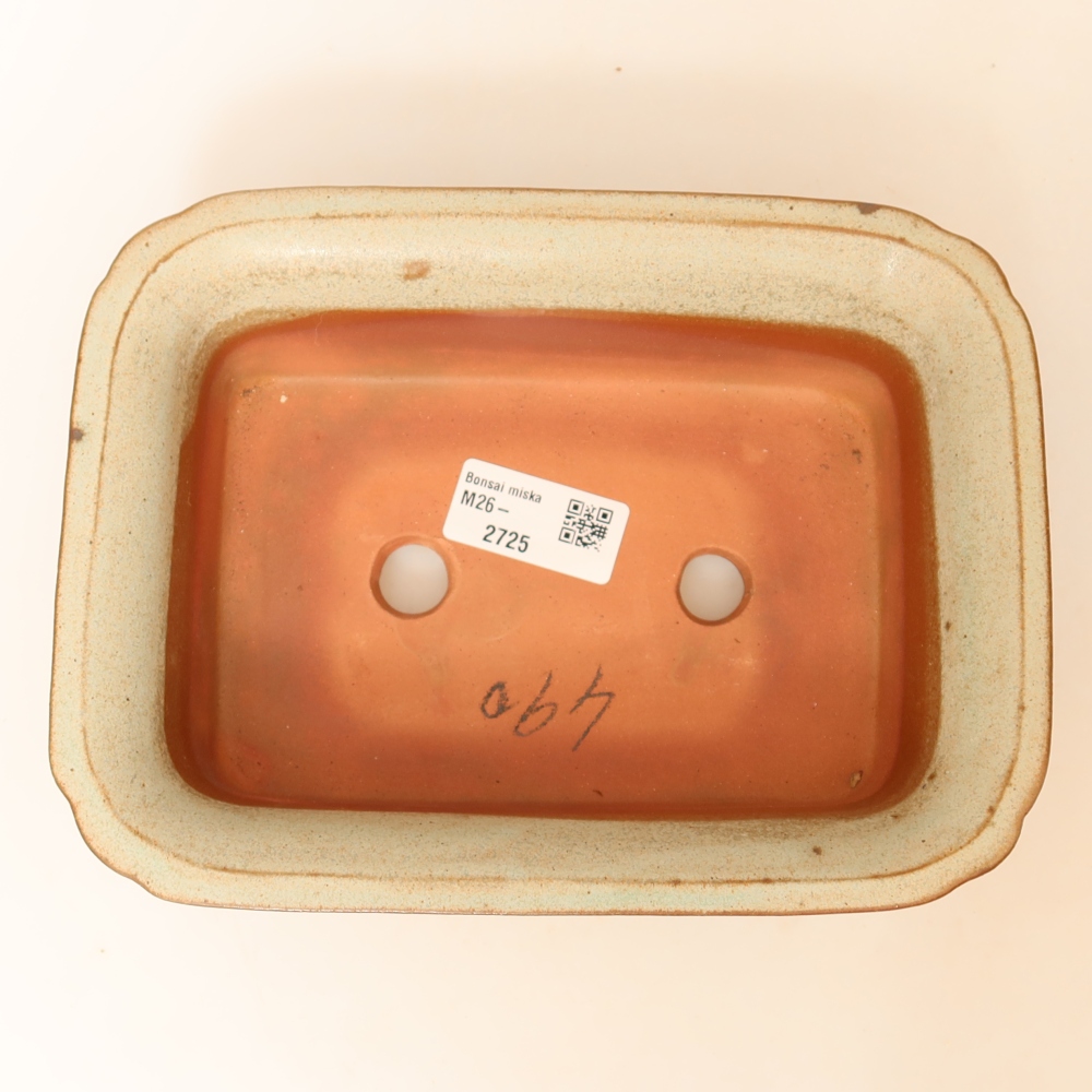 Keramische schaal  20 x 15,5 x 5,5 cm, kleur: beige