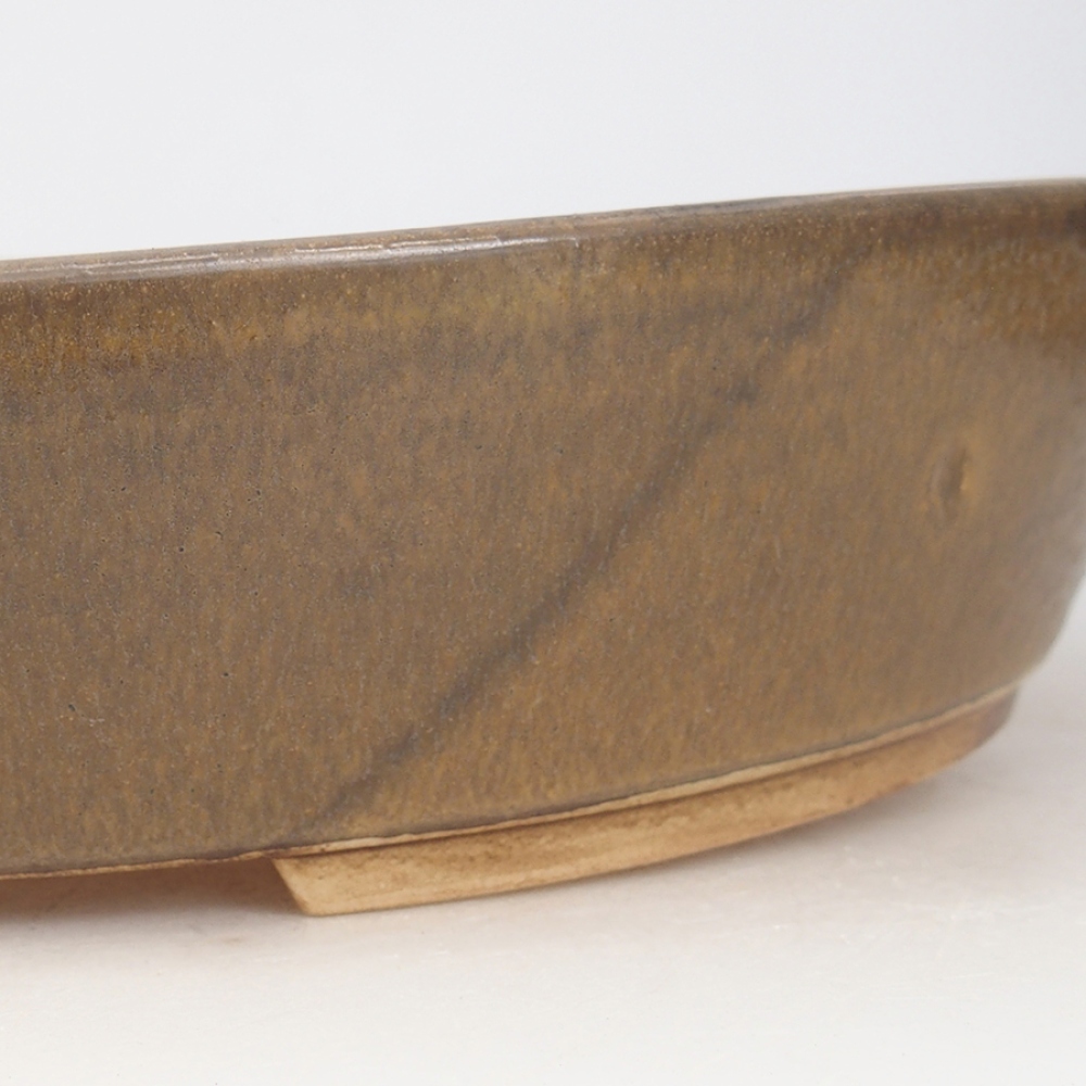 Bonsaischaal van keramiek 32 x 28 x 6 cm, bruin