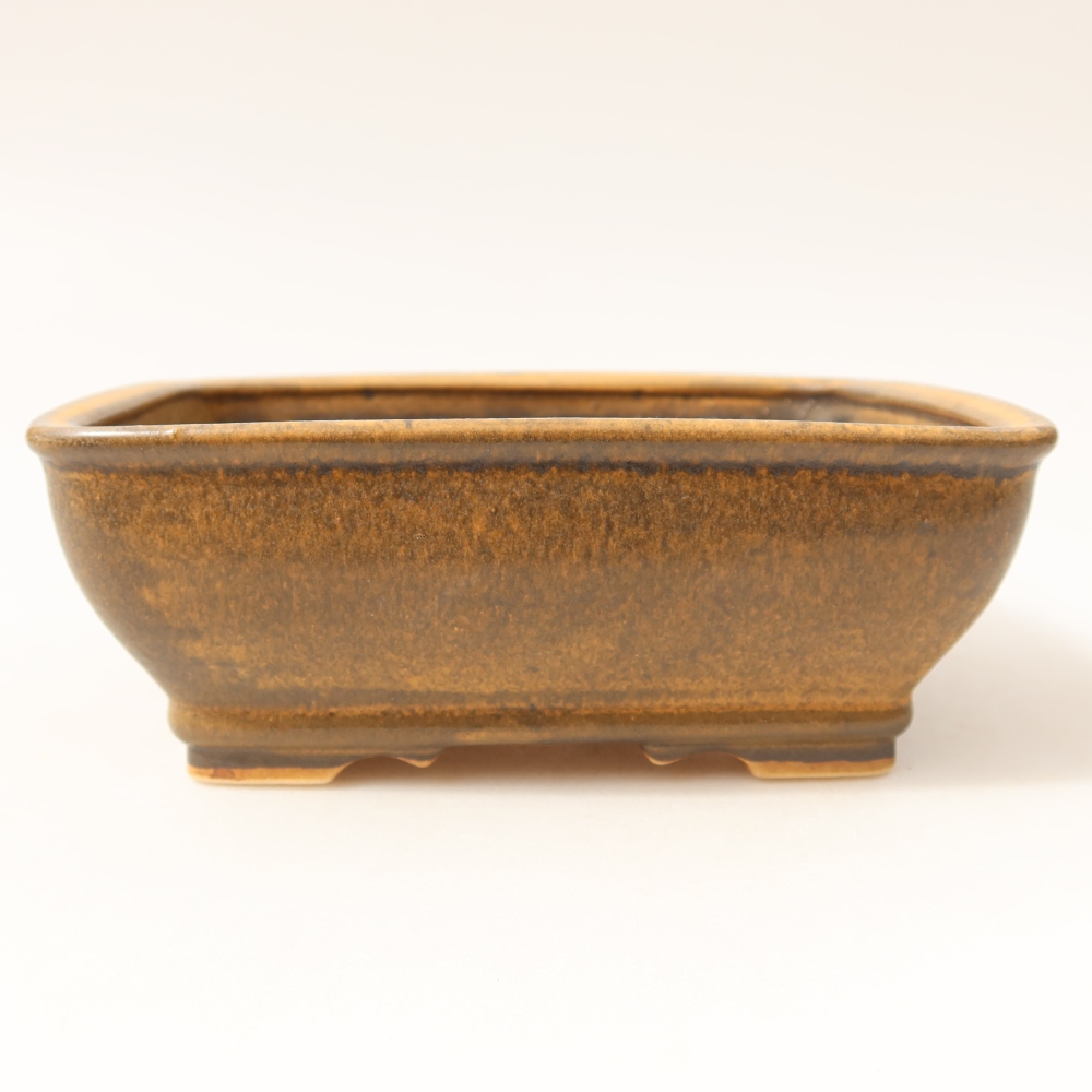 Keramische bonsaipot 15 x 12 x 5,5 cm, kleur bruin